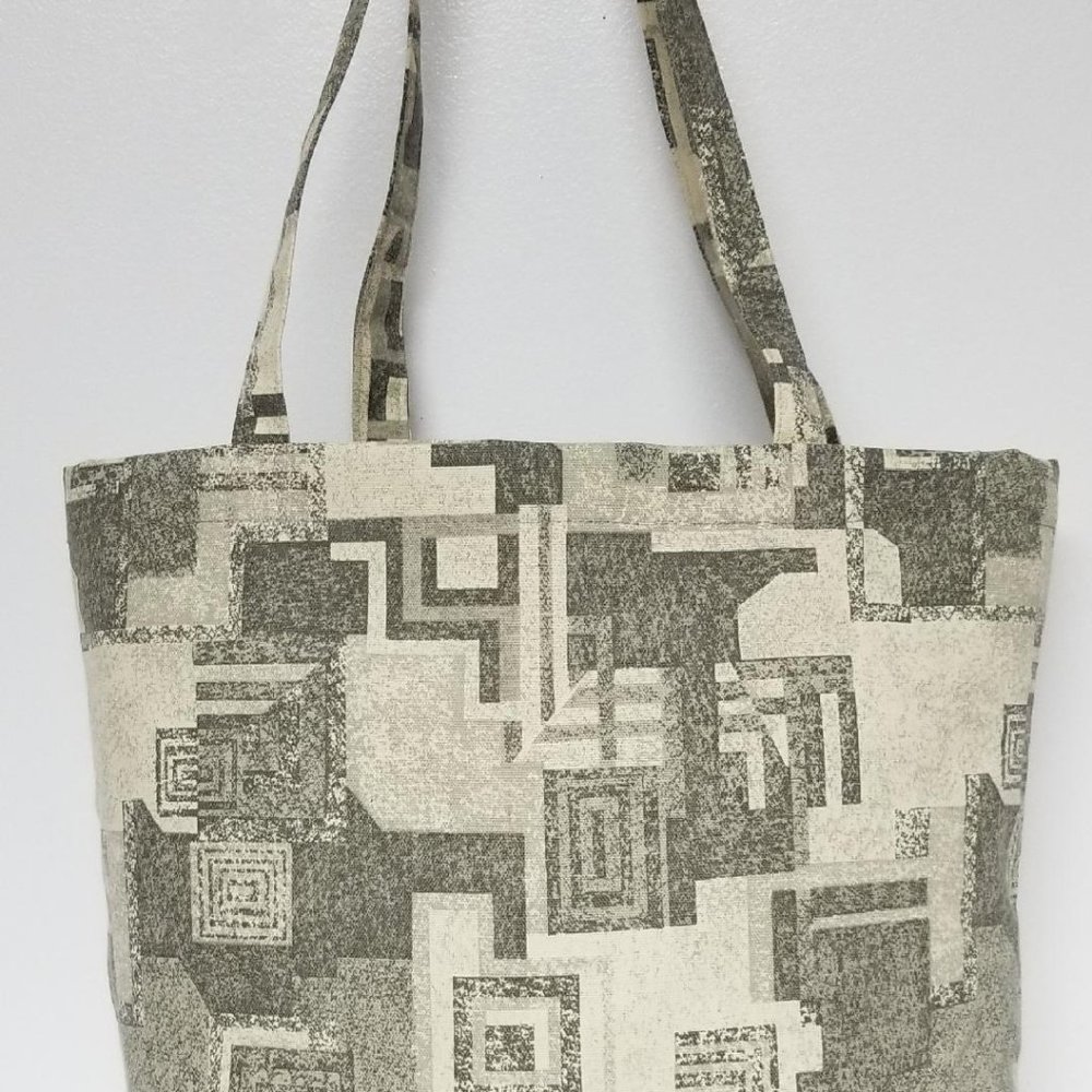 Handmade Grey Tote Bag